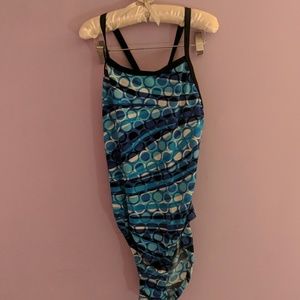 Blue Bubble Racing Swimsuit